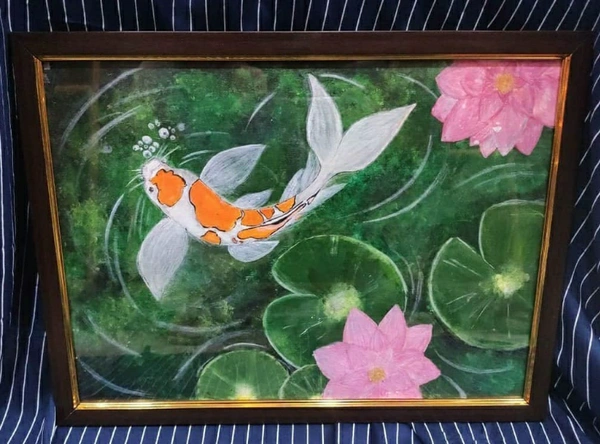Koi Fish Acrylic Painting 
